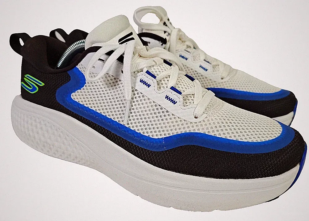 Skechers Go Run Supersonic Herren Laufschuhe Blau Weiß UK 9 US 10 EU 43,5