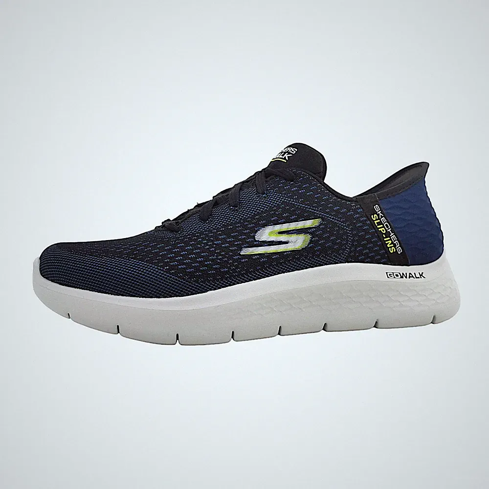 Skechers GO WALK FLEX Sportschuhe Herren Laufschuhe Schnürer Blau Freizeit