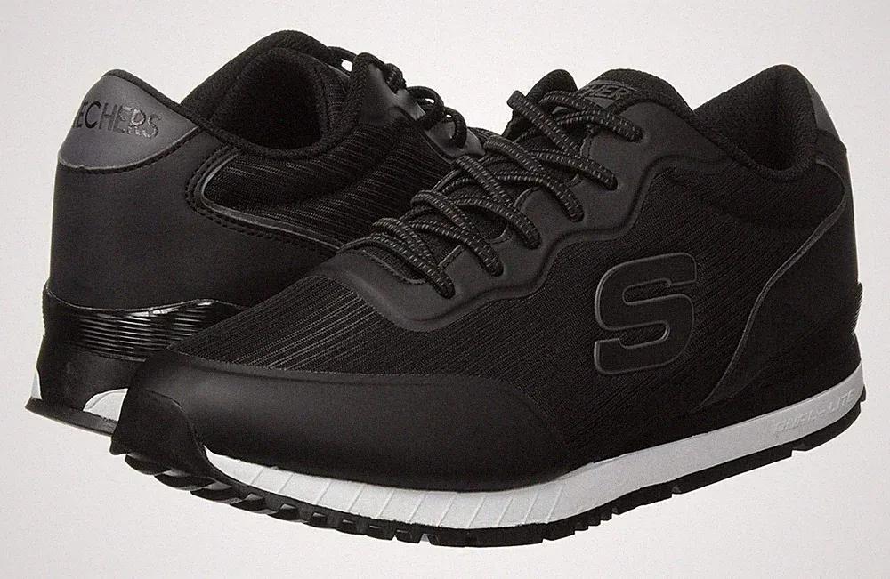 Skechers Herren Sunlite Laufschuhe Sneaker Schwarz Neu mit Karton Gr:44