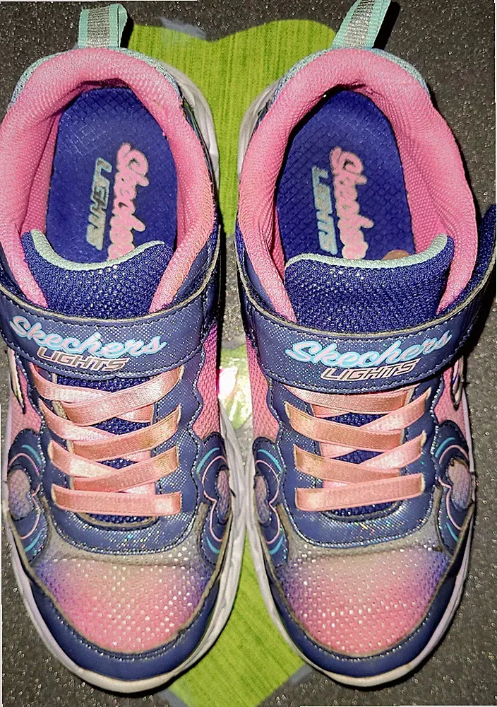 Skechers LIGHTS, Sportschuhe Kinder, Sneaker Mehrfarbig Glitzer, Größe 33