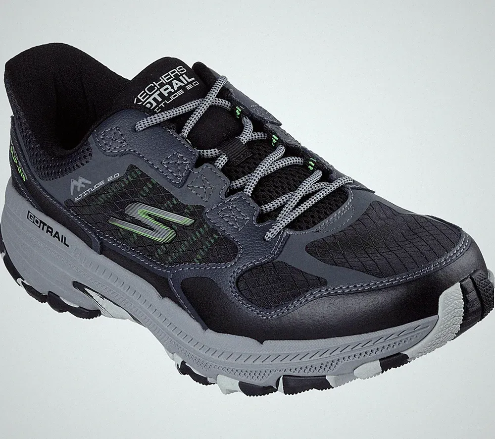 Skechers Slipper Schuh für Herren - GO RUN Trail Altitude 2.0 Rocky schwarz/grau 6-13