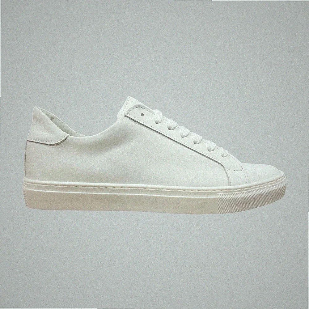 Sneaker Handwerksschuhe Herren Leder weiß Gummiboden Made in Italy