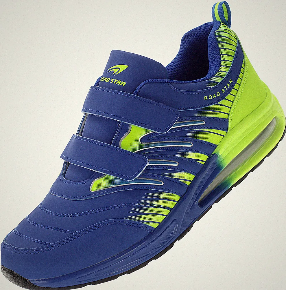Sneaker Klettschuhe Sportschuhe Klettsneaker Laufschuhe Turnschuhe Blau 36-46