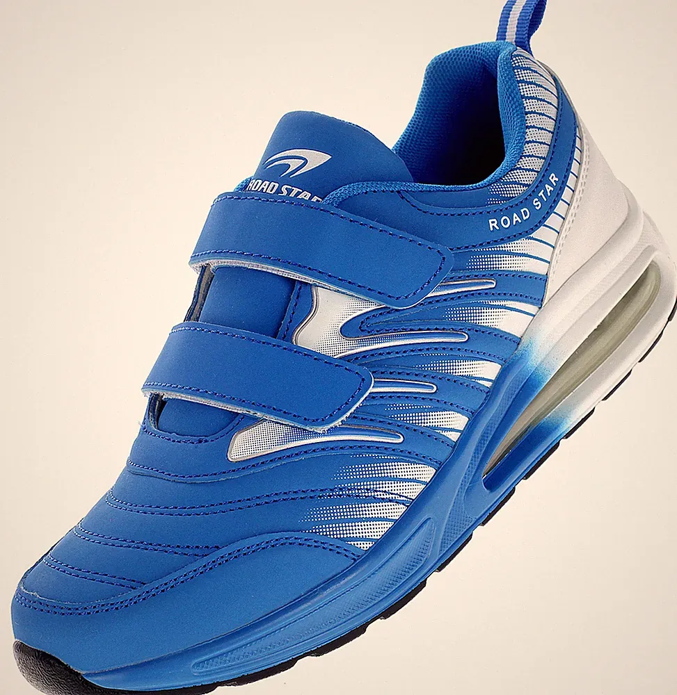 Sneaker Sportschuh Klettschuhe Klettsneaker Turnschuh Klettverschluss Blau 36-46