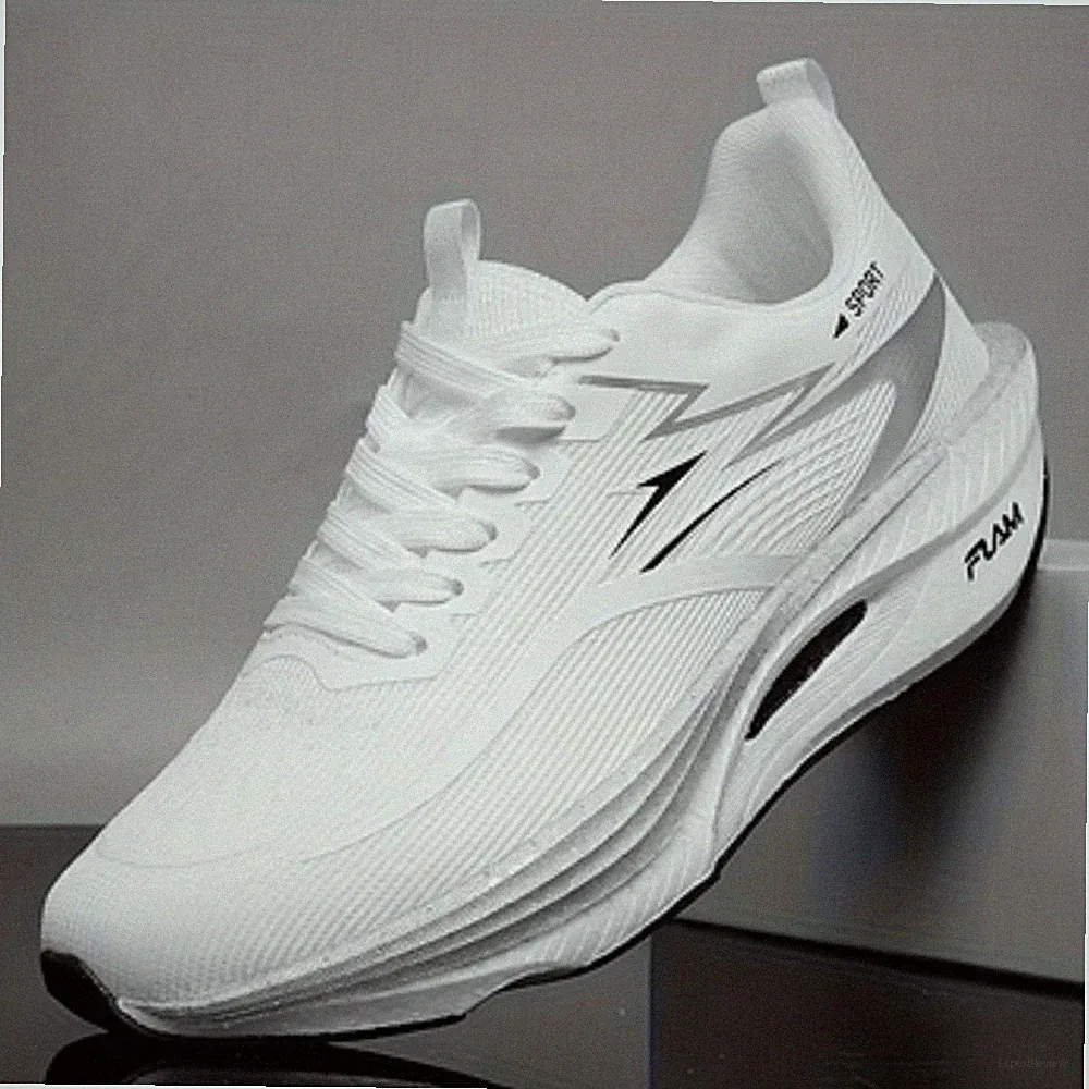 Sneaker Sportschuhe 45 Weiss mit Carbonplatte. Laufschuhe mit, für H/D/U