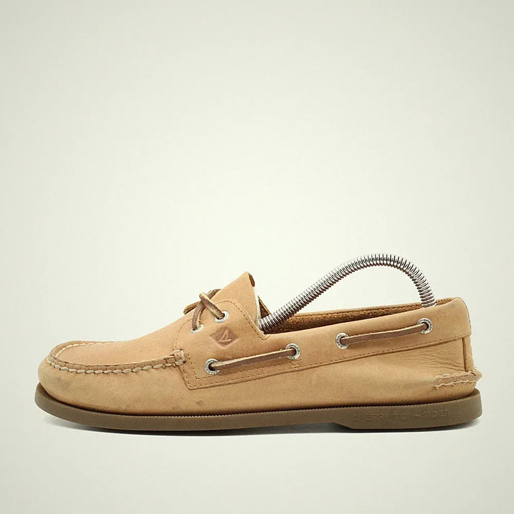 Sperry Herren Bootsschuh EU 42 Top-Sider Braun Leder Rutschfeste Sohle