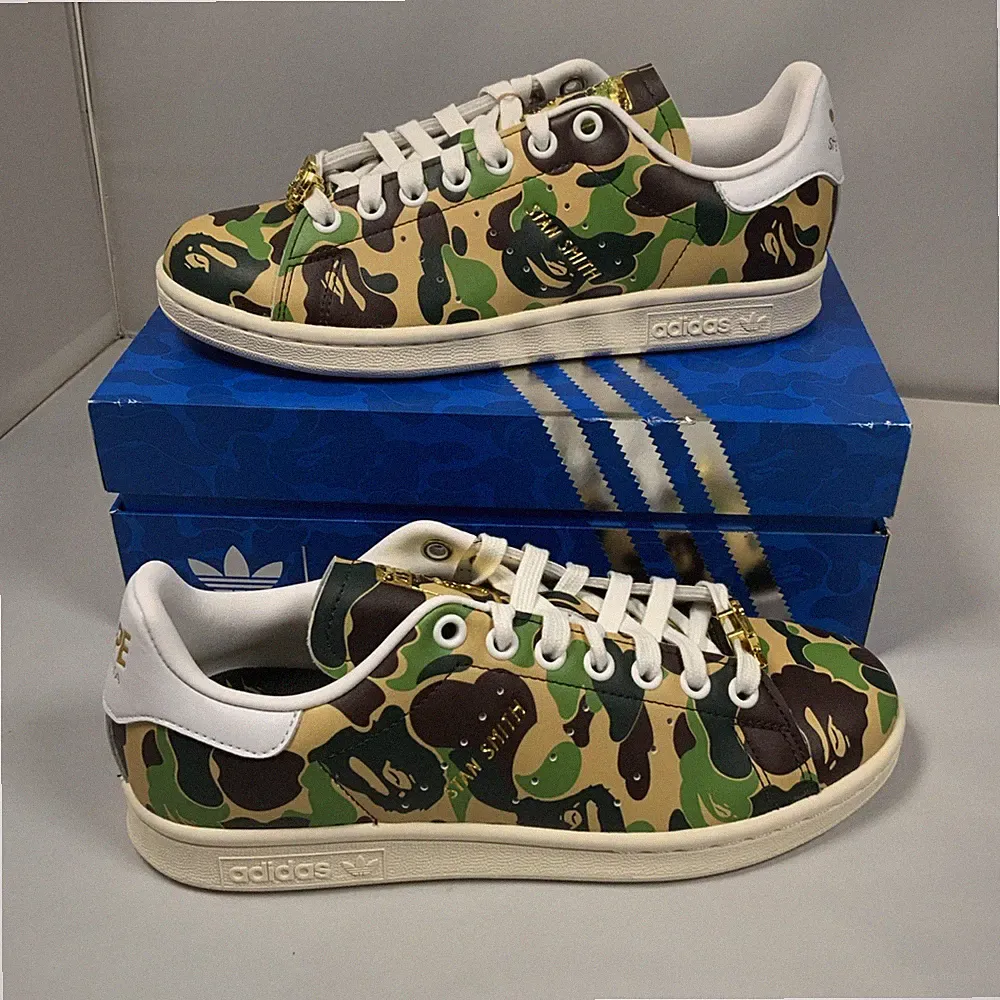 Stan Smith Bape Camo 30th Anniversary Adidas Schuhe Sneaker Gr. UK 5 NEU IG8949
