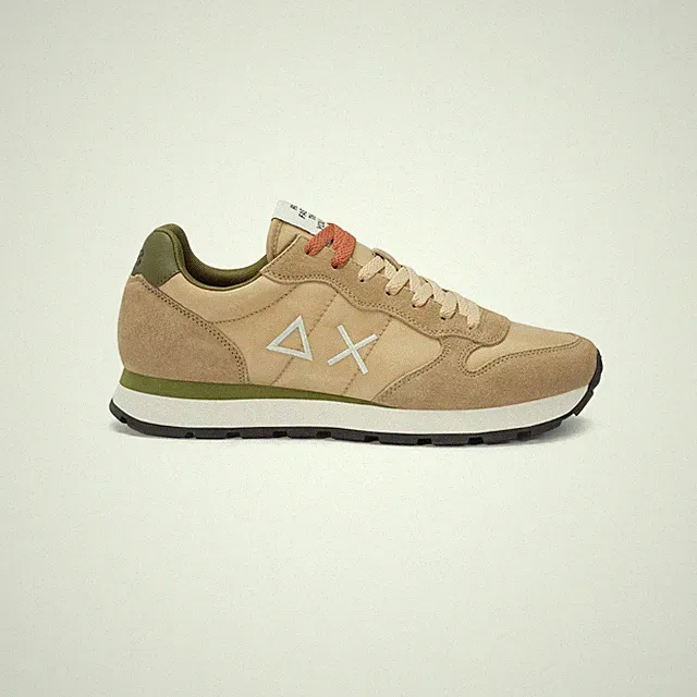 Sun68 Herren Logo Schuhe Sneaker Running City Casual BEIGE