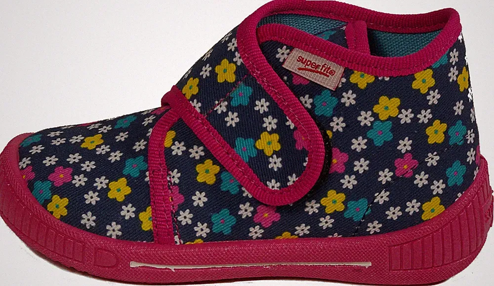 SUPERFIT Schuhe Lauflern-Hausschuh Multi Color Pink Textil Klettverschluss NEU