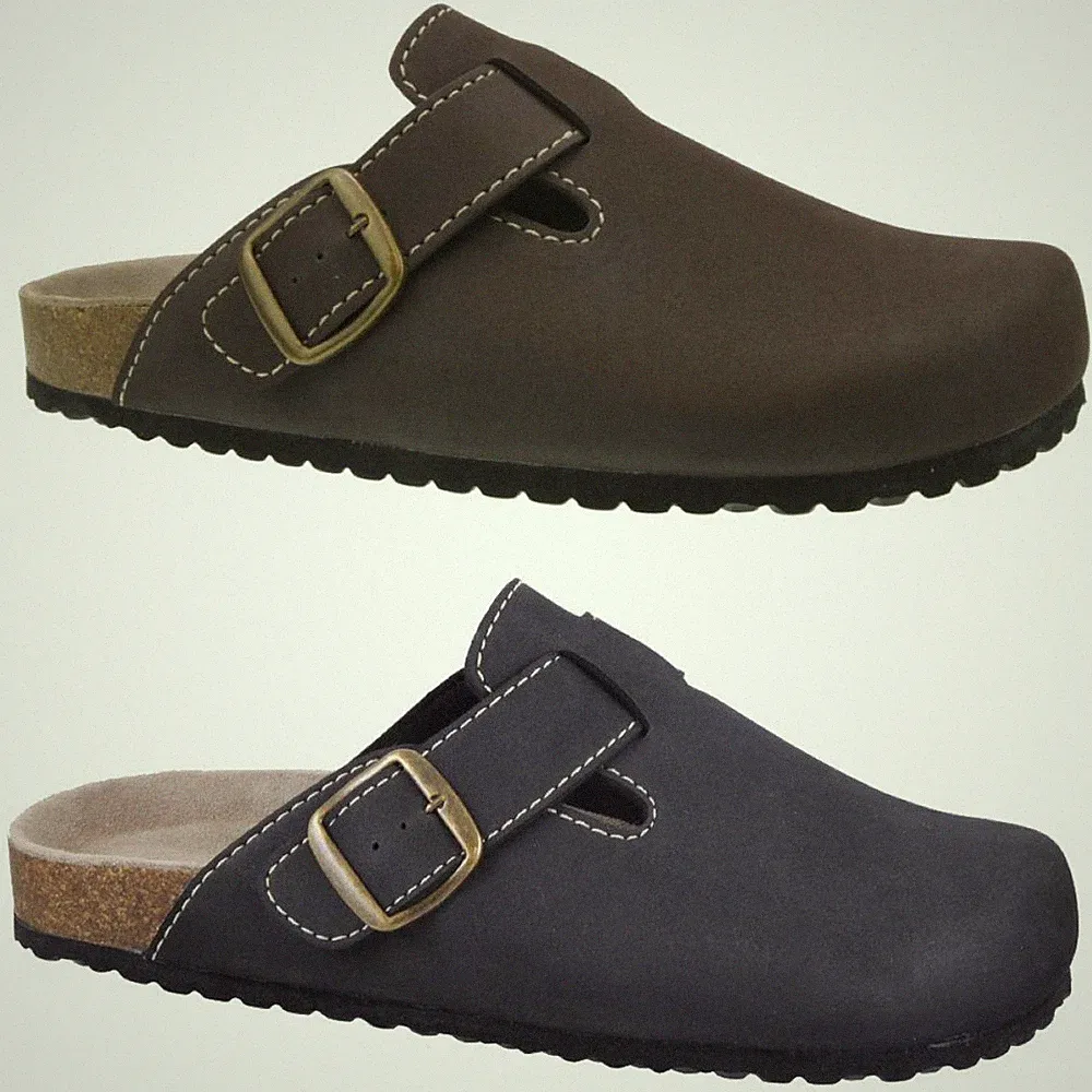 SUPERSOFT 176 002 Herren Clogs Pantolette Lederfussbett Kork Gr.41-47
