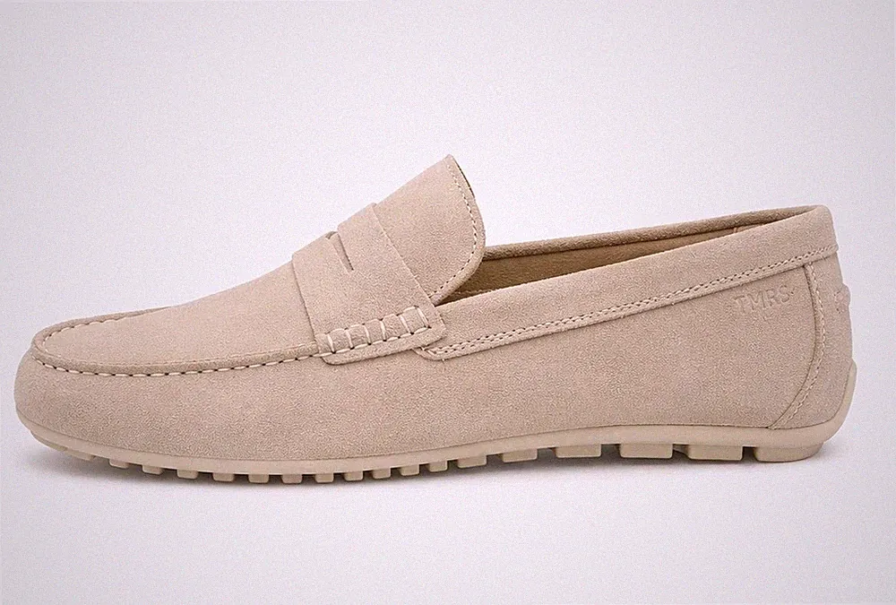 Tamaris TMRS MEN Herren Loafer Slipper Beige Sand Wildleder Leder Mokassin