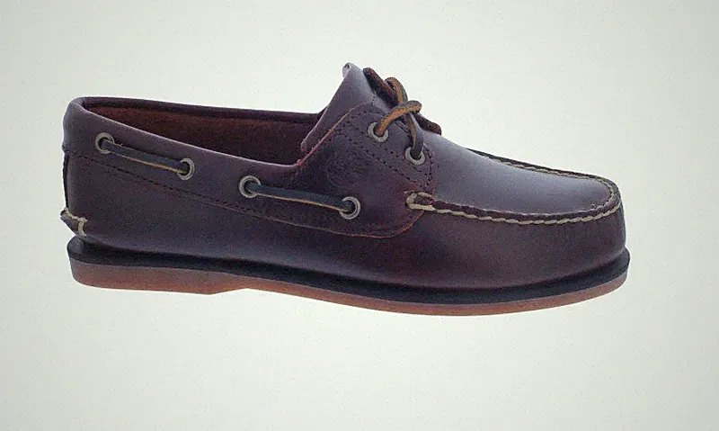 Timberland Bootsschuh Classic 2-Eye 25077, Braun, Glattleder dunkelbraun