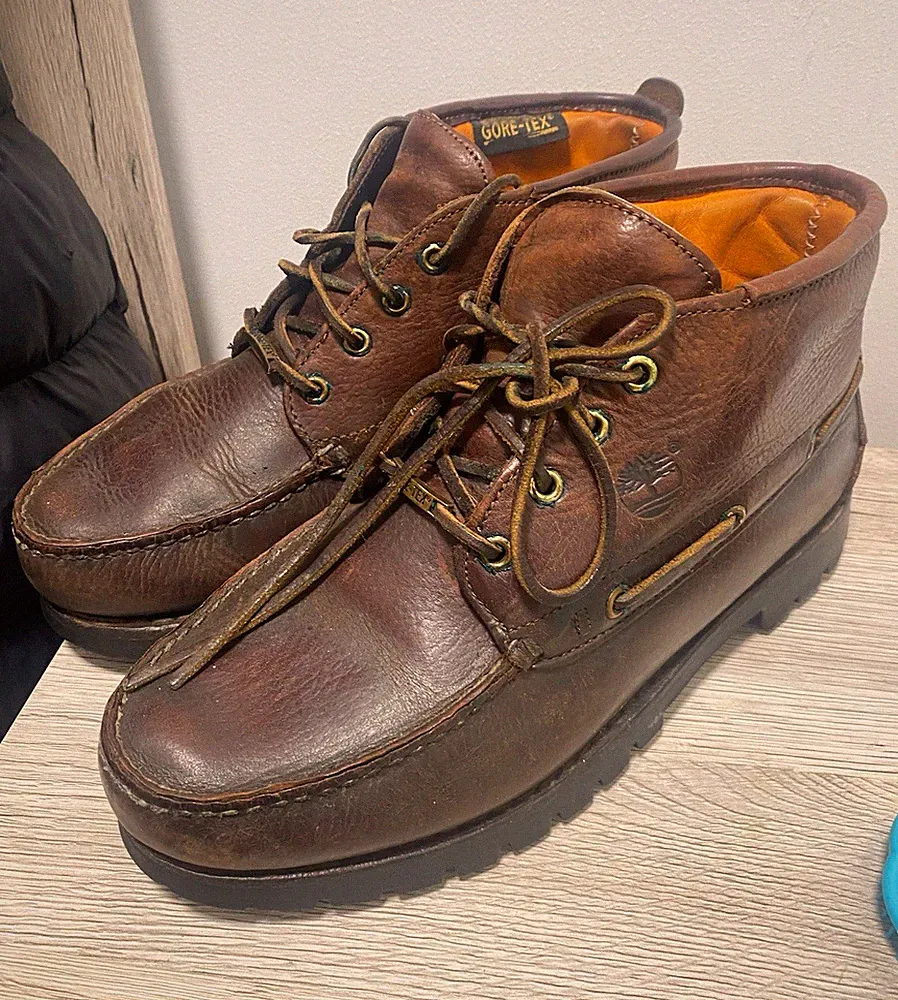Timberland Herren Leder-Stiefel Braun GORE-TEX Schnürung Knöchel EU 44