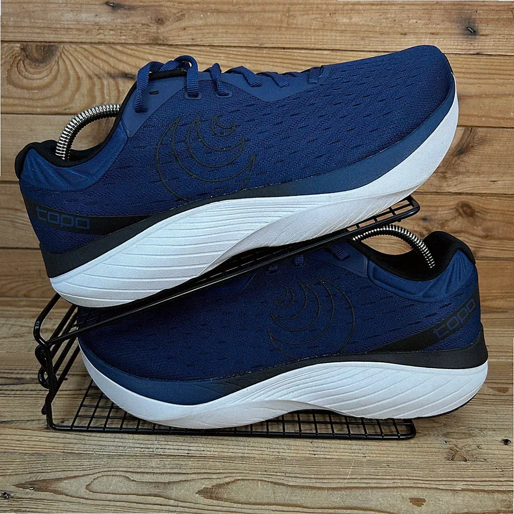 Topo Turnschuhe Herren Größe UK 11 Atmos Navy Blau Weite Barfuß Straßenlaufschuhe