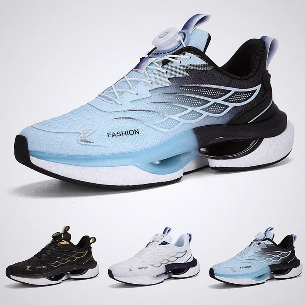 Turnschuhe Herren Drehknopf Sportschuhe Leicht Laufschuhe Atmungsaktiv Sneaker