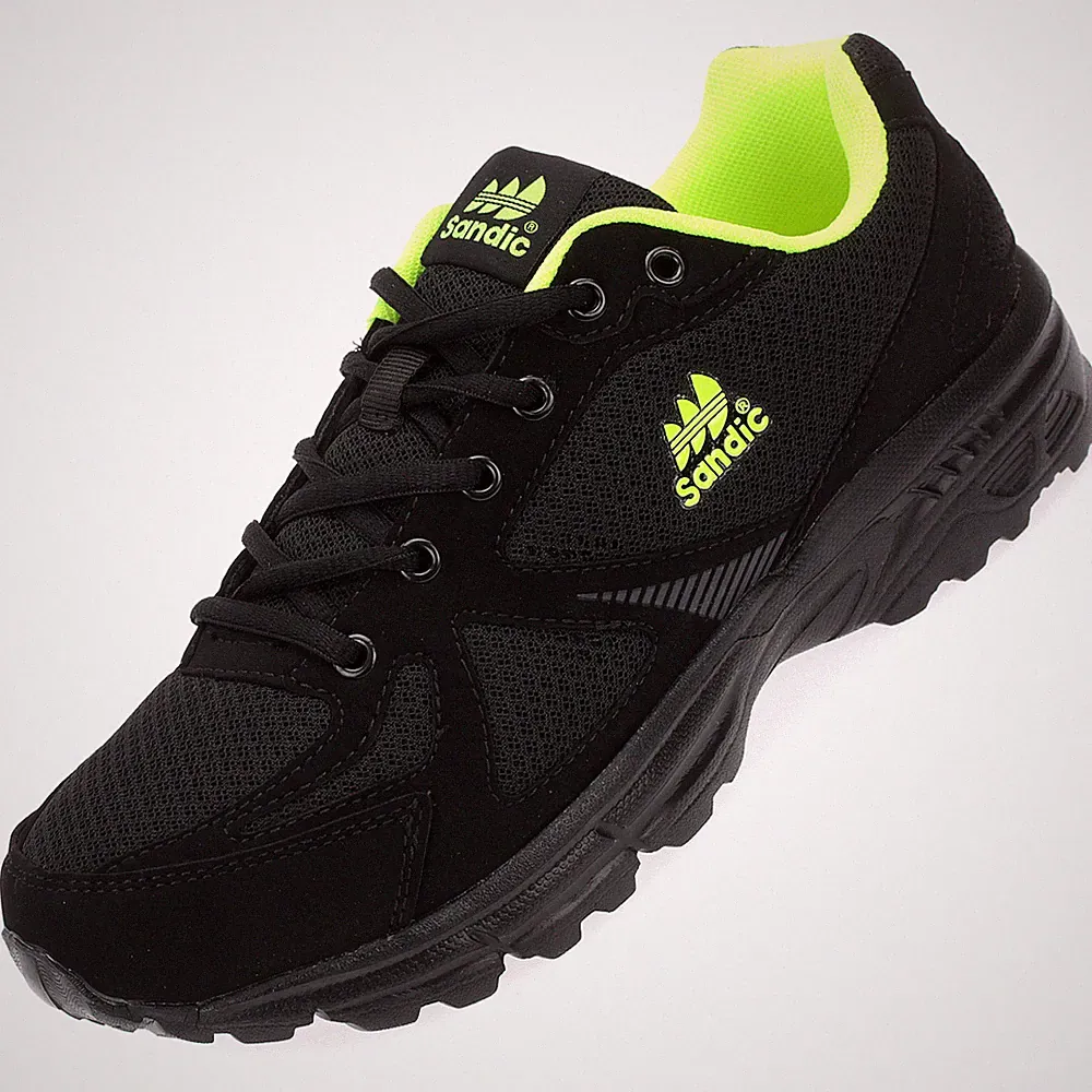 Übergröße Herren Sneaker Turnschuhe Sportschuhe Laufschuhe 20495 Schwarz Grün
