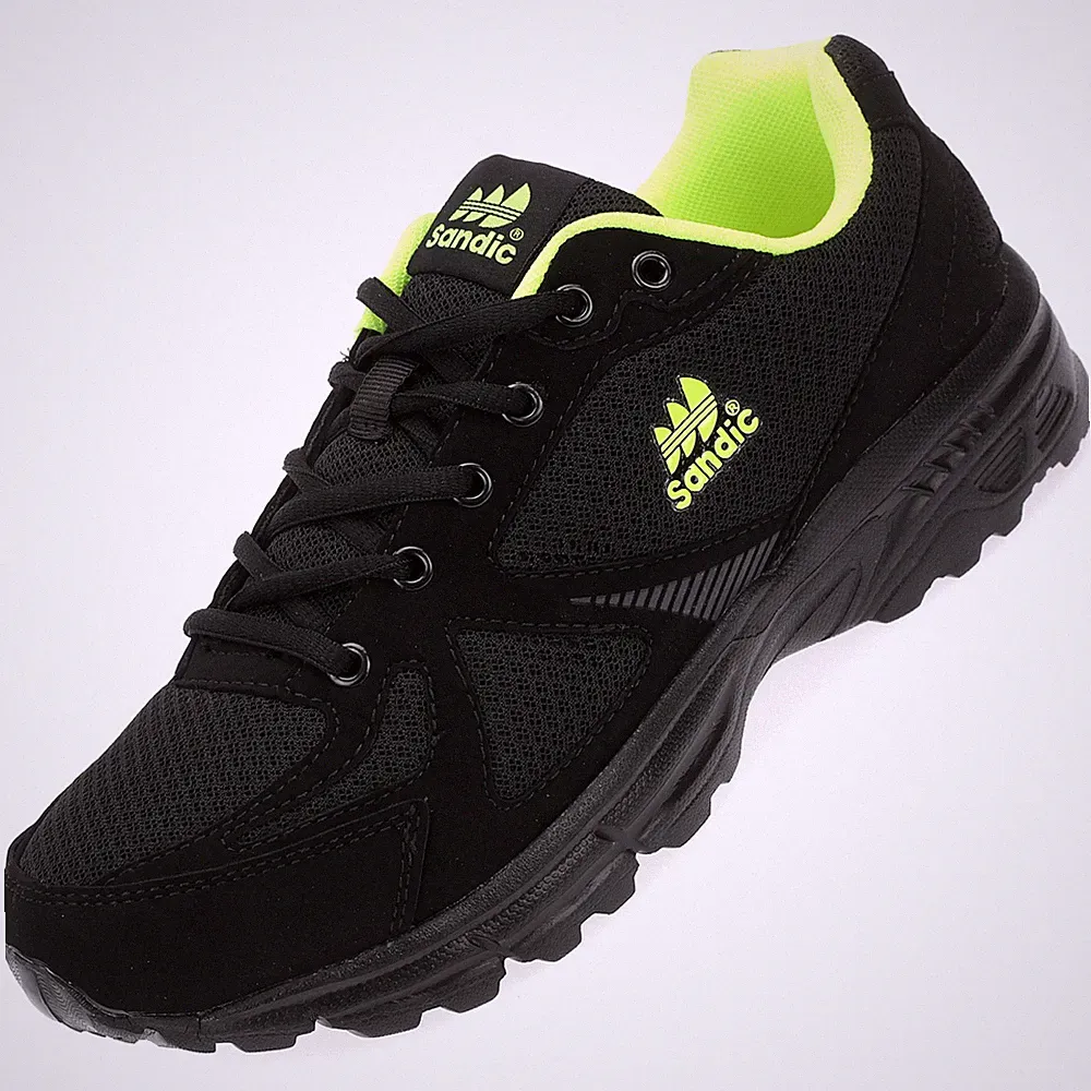 Übergröße Herren Sneaker Turnschuhe Sportschuhe Laufschuhe 20495 Schwarz Grün