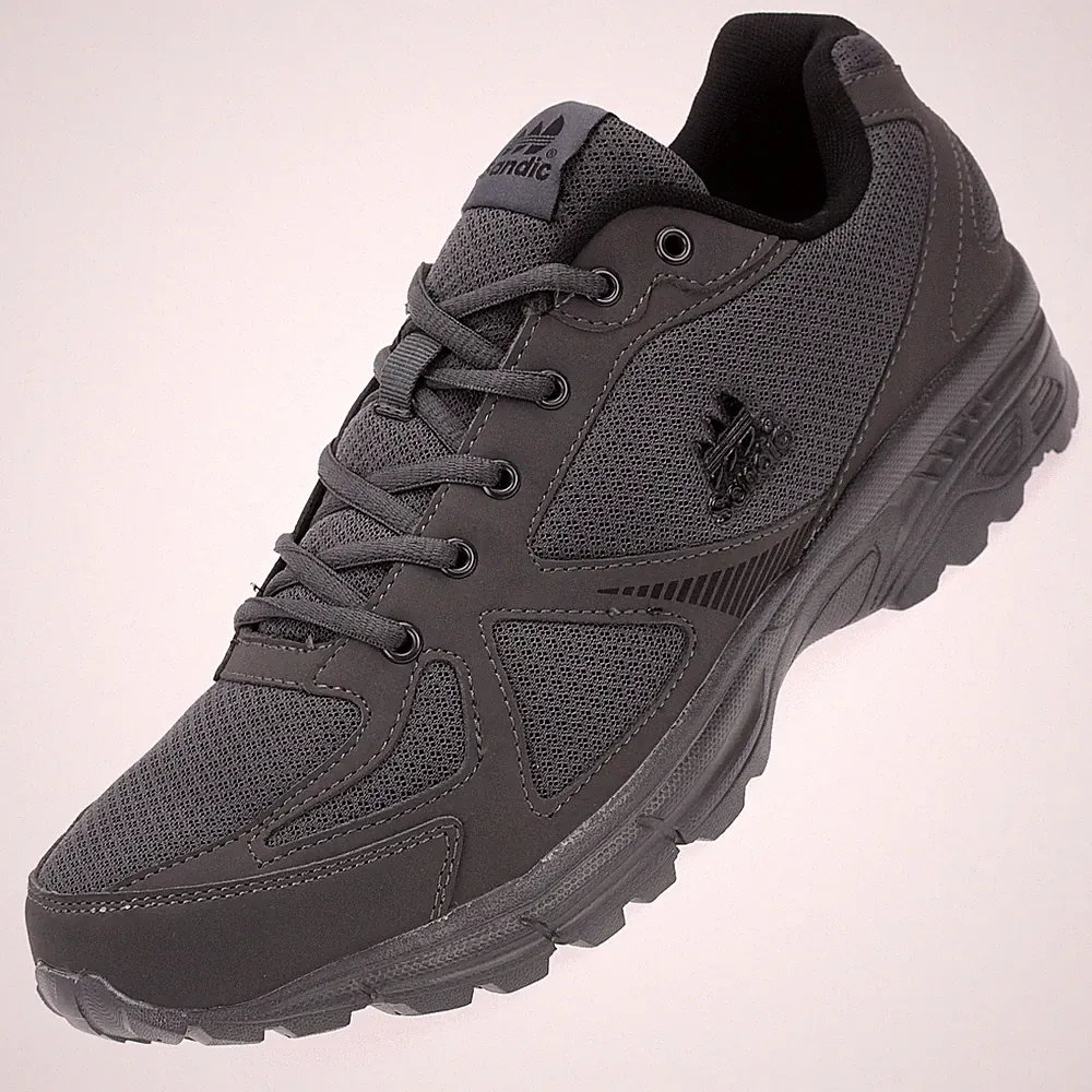 Übergröße Herren Sneaker Turnschuhe Sportschuhe Laufschuhe 20496 Grau Schwarz