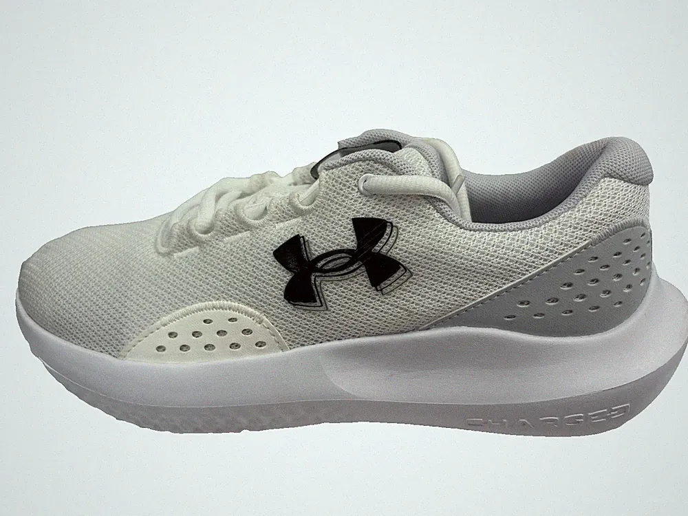 Under Armour Charged Surge 4 Herren Laufschuhe Sneaker Weiß UK 6 US 7 EU 40