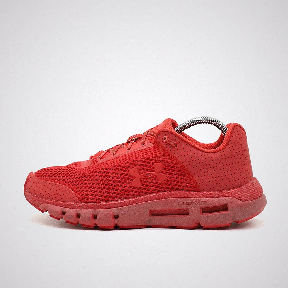 Under Armour Herren HOVR Infinite Sneaker Rot Mesh Low-Top Laufschuh EU 44