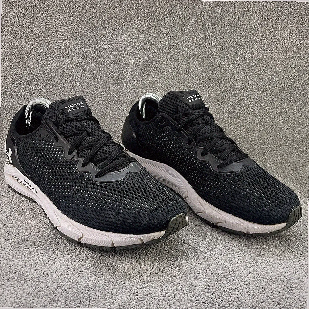 Under Armour HOVR Sonic 4 Herren Lace Running Sneaker Schuhe Schwarz UK9