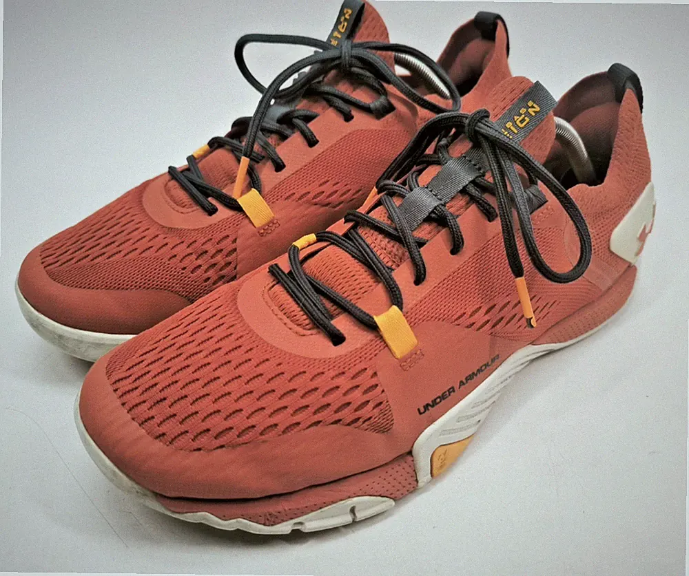 Under Armour TriBase Reign 2 Herren Orange Trainingsschuhe Fitnessstudio Cross Fit UK