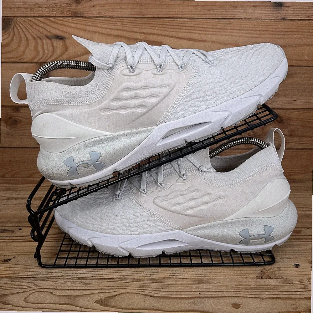 Under Armour Turnschuhe Herren Gr. UK 8 HOVR Phantom 2 CN weiß Strick Laufschuhe UA