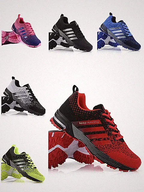 UNISEX STOSSDÄMPFENDE LAUFSCHUHE FREIZEIT SPITZE GYM WALKING SPORTSCHUHE NEU