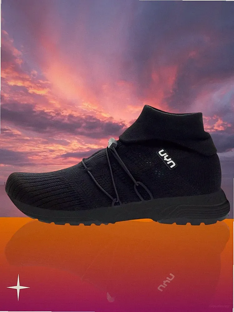 UYN FREE FLOW Gr 46 TUNE BLACK SNEAKER LAUFSCHUHE SPORTSCHUHE 30CM