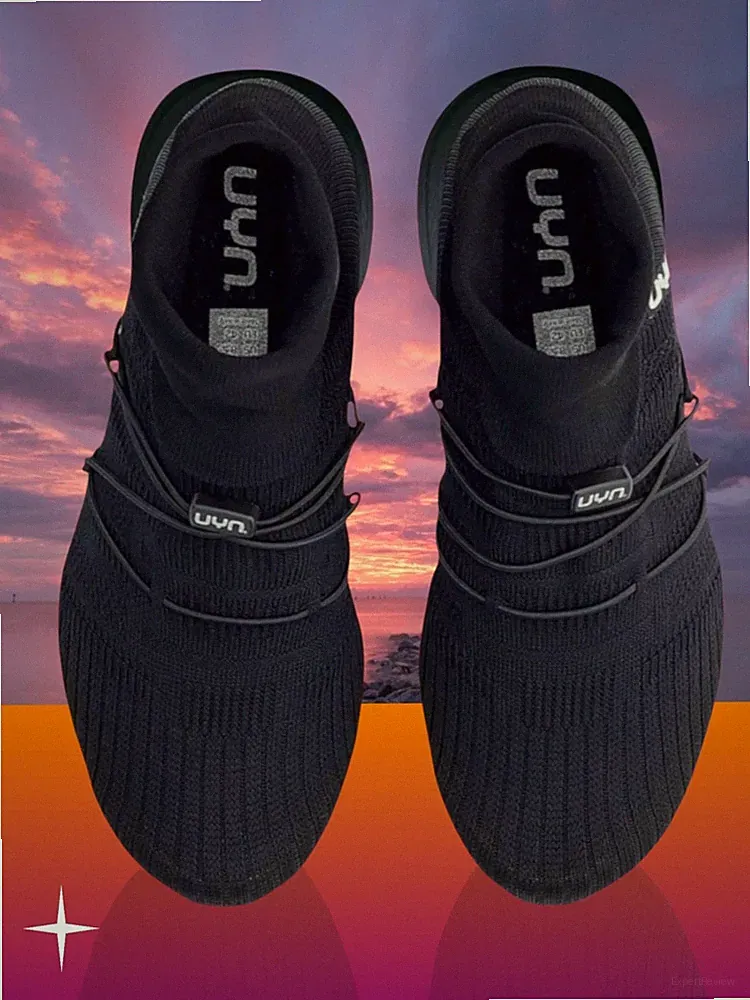 UYN FREE FLOW Gr 46 TUNE BLACK SNEAKER LAUFSCHUHE SPORTSCHUHE 30CM
