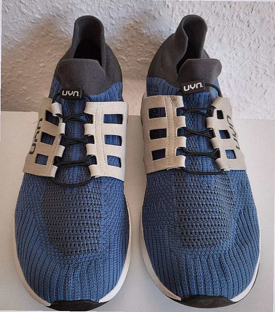 UYN Nature Tune Slip-On Schuhe Laufschuhe Sneaker Blau Grau Merinowolle Gr. 46