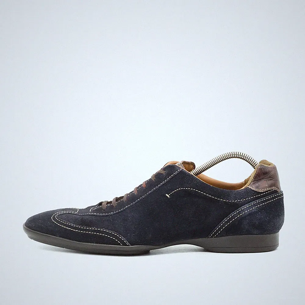 Van Bommel Herren Sneaker Schuhe Blau Wildleder Bequeme Laufsohle EU 44,5