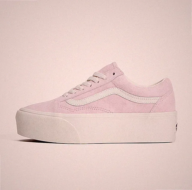 Vans Old Skool Plateauschuhe in Pink und Weiß alle Größen begrenzter Bestand