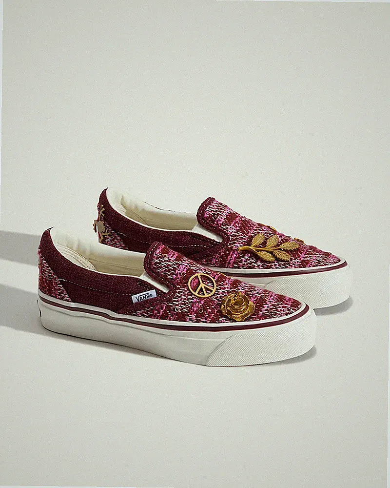Vans Premium Classic Slipper Limited Edition Schuhe Dark Pink/White/Multi