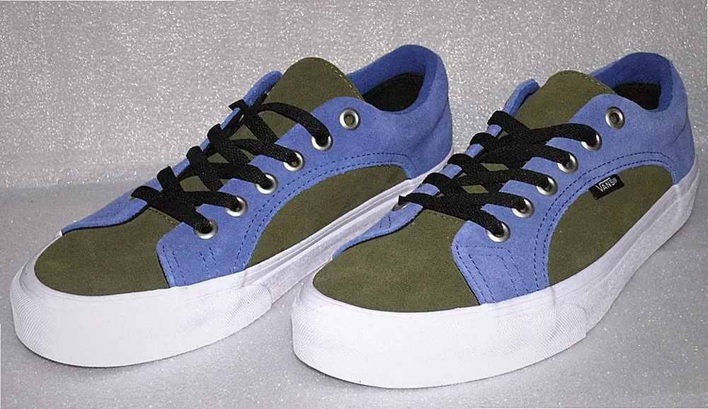 Vans UA Lampin Sneakers Canvas lowcut Herren Schuhe EU42 US9 Rauleder Kaki Blau