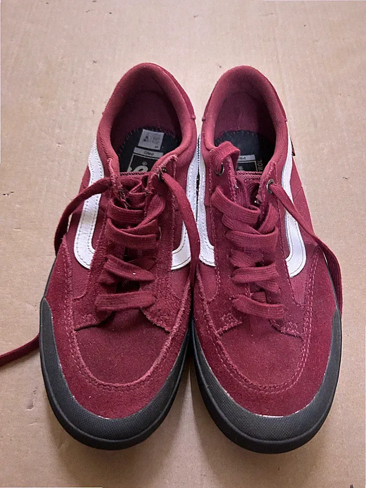 Vans Waffle Control Burgundy Schuhe Größe UK 6,5 Low Top Schnürschuhe Sneaker