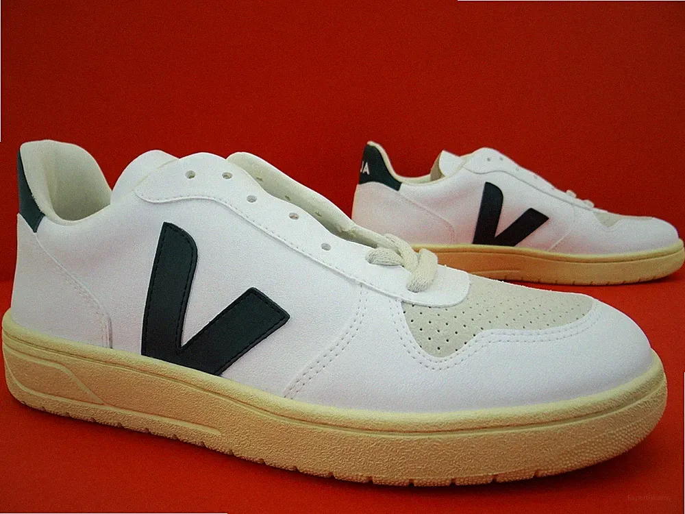 Veja V-10 Sneaker Turnschuhe Sport Laufschuhe Herren Schuhe Leder Gr.42 Weiß