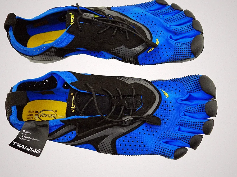 Vibram FiveFingers Sneaker V-RUN Blau Running Barfußschuhe Laufschuhe Herren 49