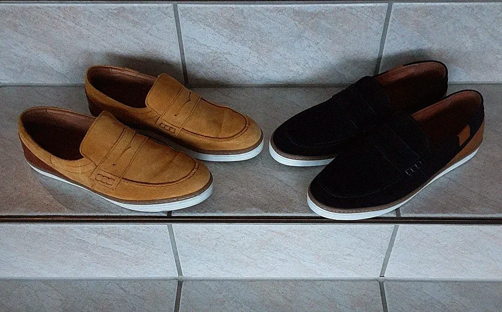 Walbusch Herren Gr.46 Halbschuhe Laofer Mokassins Slipper TOP Leder 2 Paar