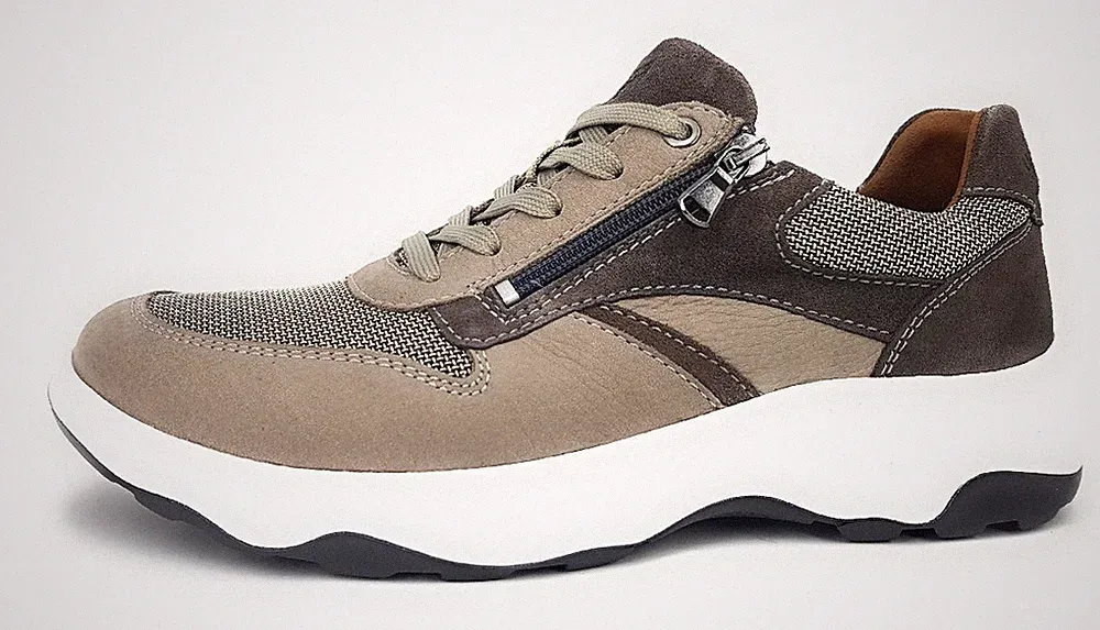 Waldläufer Max Herrenschuhe Schnürschuhe Sneaker Beige Freizeit