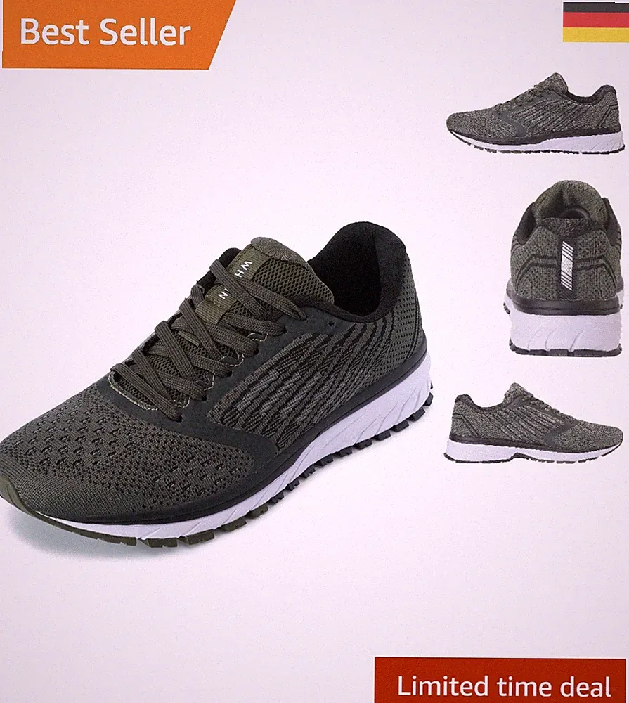Whitin Bequeme Unisex Laufschuhe 36-47 – Atmungsaktive Sportschuhe in Armee Grün