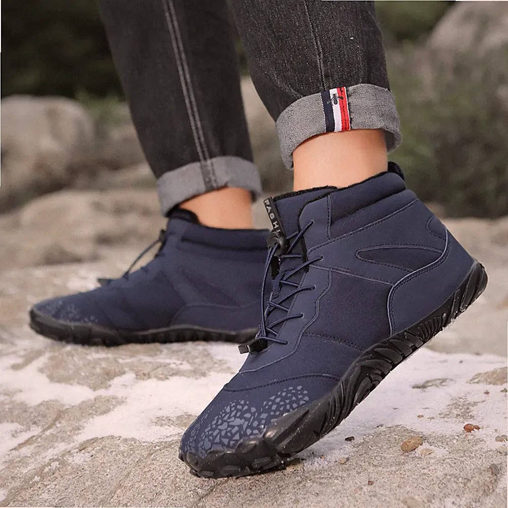 Winter Barfußschuhe Traillaufschuhe Warm Winterschuhe Sneaker Stief Herren Damen