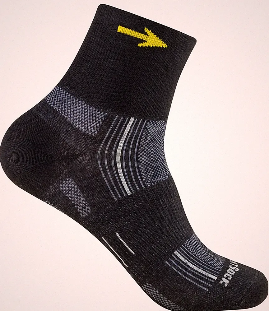 WrightSock Laufsocke, Wandersocke -anti-blasen- schwarz - Jakobsweg Pfeilsocke