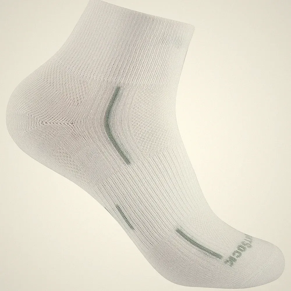 WRIGHTSOCK Profi Laufsocke, Wandersocke -anti-blasen- mittellang weisse Socken