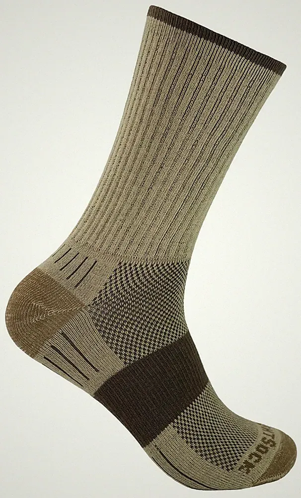 WRIGHTSOCK Profi Laufsocke, Wandersocke -anti-blasen-system- lange braune Socken