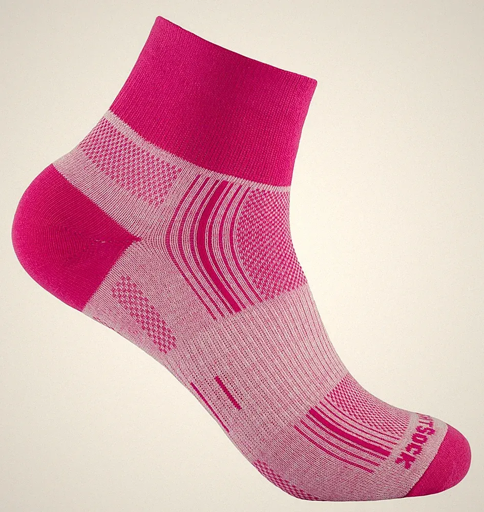WRIGHTSOCK Profi Laufsocke Wandersocke anti-blasen-system - pink