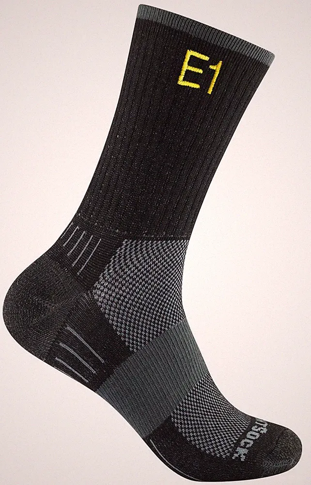Wrightsock Profi Laufsocke Wandersocke in schwarz, Crew wadenhoch - E1-Edition