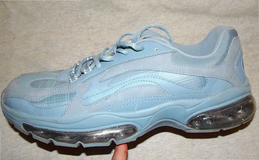 Zara Men Sneaker Gr. 45 Air System Laufschuhe Sportschuhe Hellblau Wasserdicht !