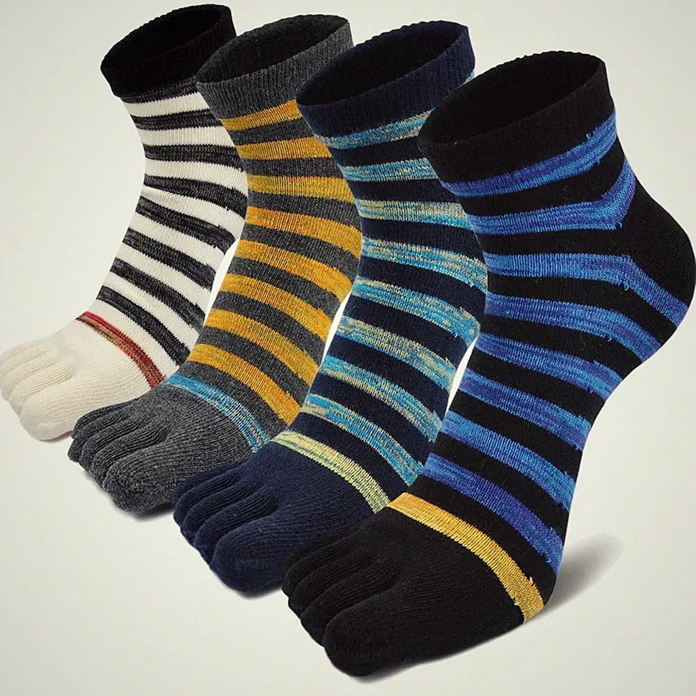 Zehensocken Herren, Baumwolle, Sport, Lauf, Zehenschuhe, 39-44, Mehrfach
