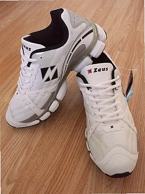 Zeus Herren Weiß Leger Gehen Laufen Fitnessstudio Sport Schock Spitze Trainer Schuhe Größe